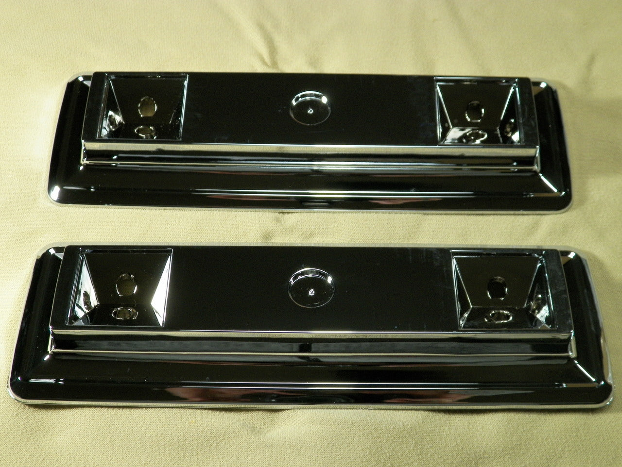 thumbnail image 2 of OER MB2004 Chrome Front Arm Rest Bases For 1966-70 Mopar B-Body – 13 Inch 2 of 5