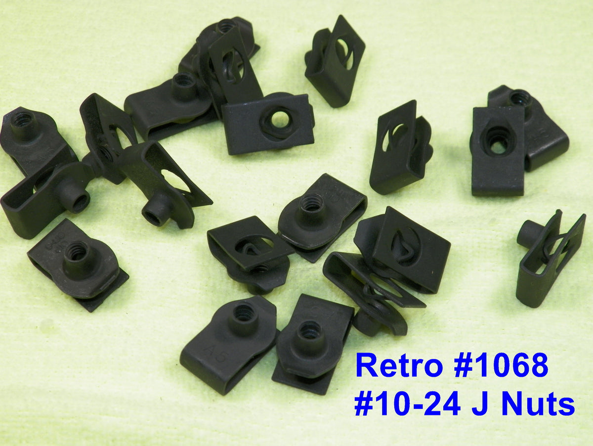 10-Pack 1/4-20 Bolts & U-Clip J-Nuts – Fender Frame Hardware For Chrysler, Dodge, Plymouth
