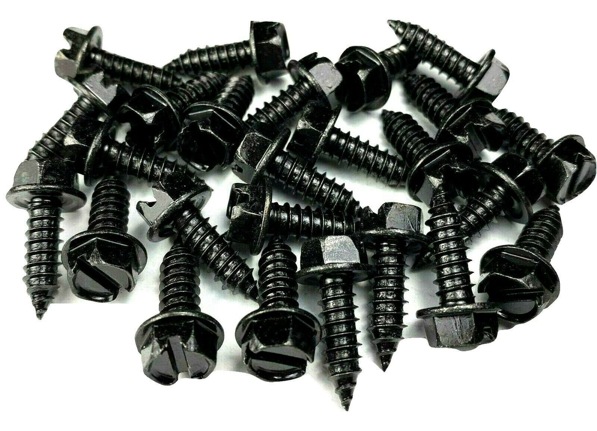 100 License Plate Screws For American Cars #14x 3/4" (#1620) Hex - Foto 4