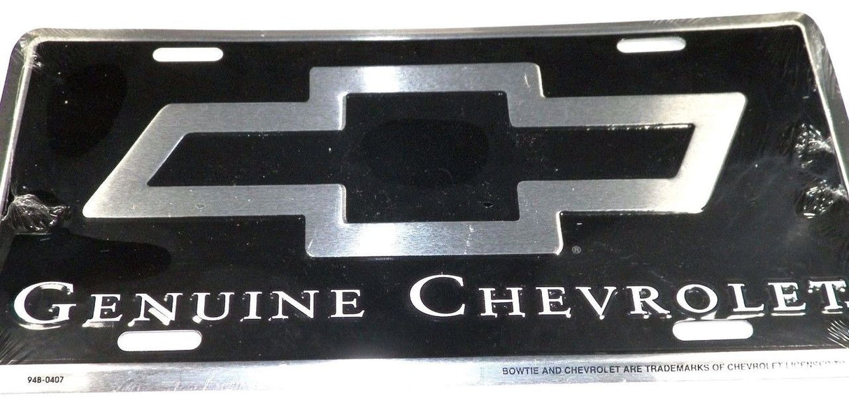 Classic Car License Plate Bowtie Genuine Chevrolet #1285
