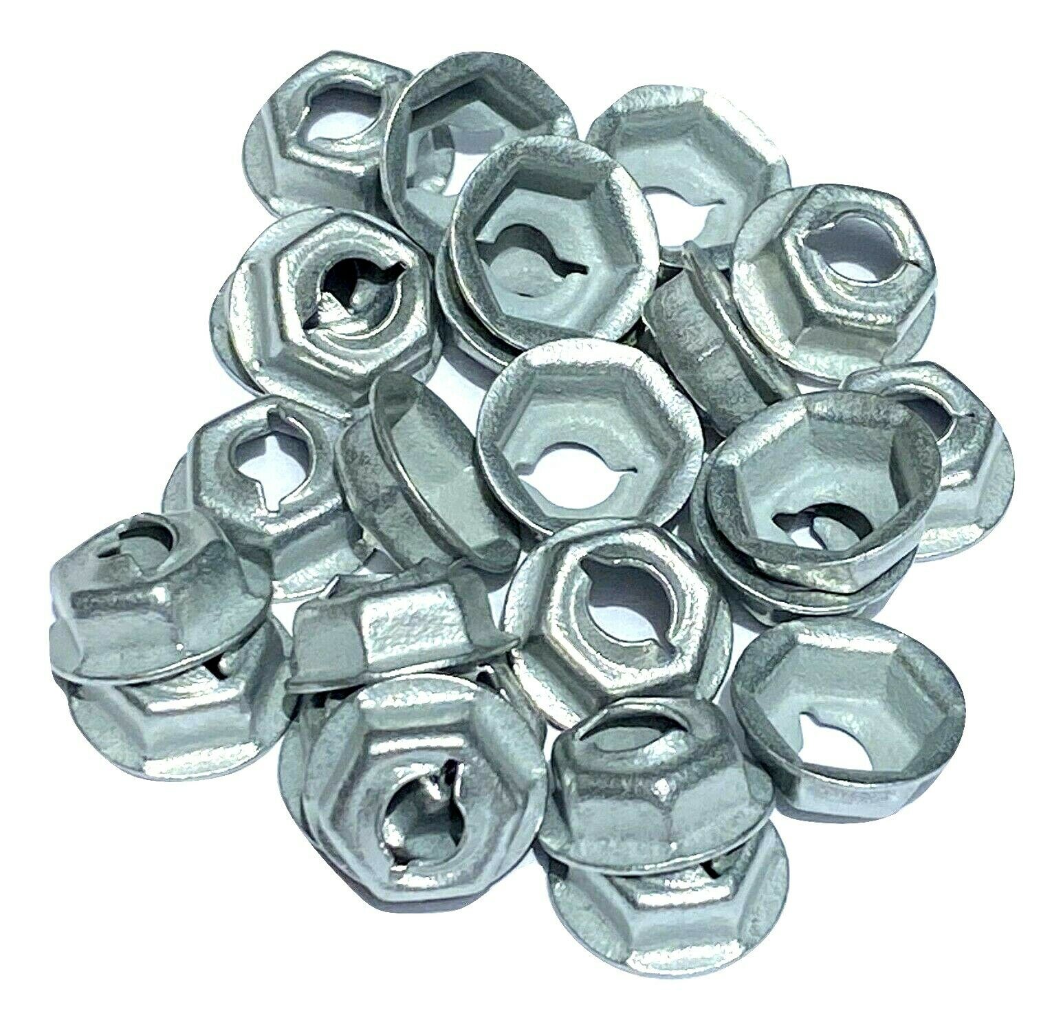 Emblem & Trim Thread Cutting PAL Nuts Fit 3/16" Studs 3/8" Hex (Qty-25 ...