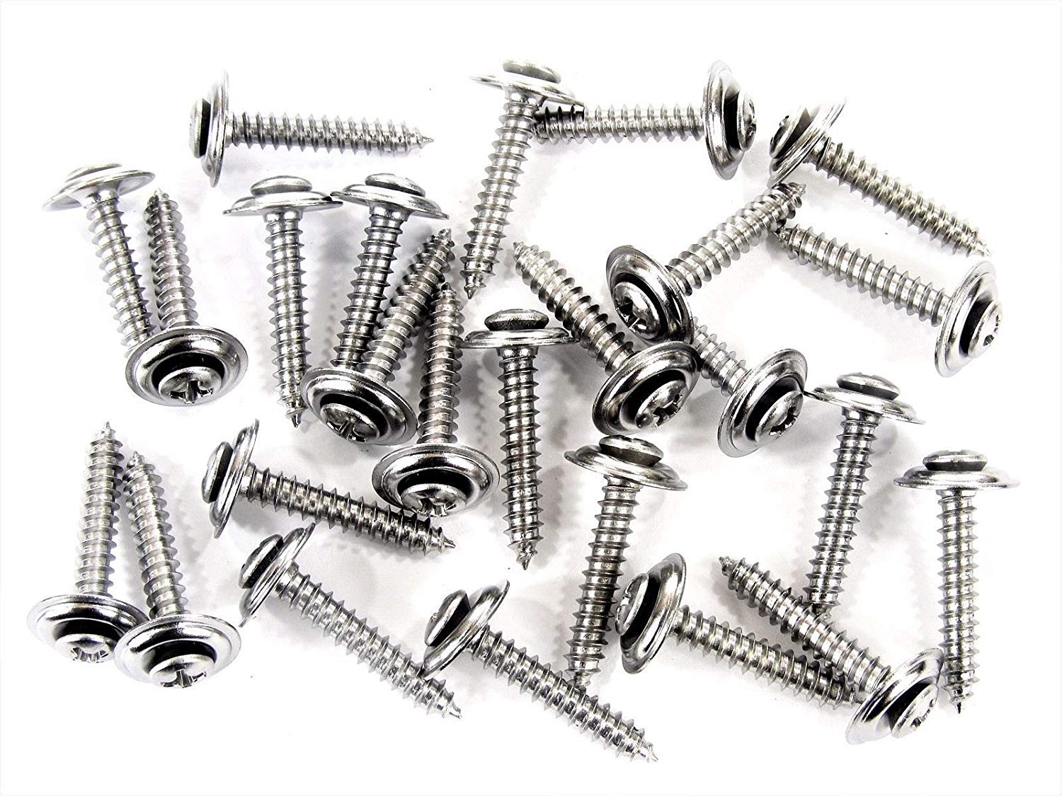 Black Hex Head Trim Screws- M4.2mm X 20mm Long- 7mm Hex- Qty
