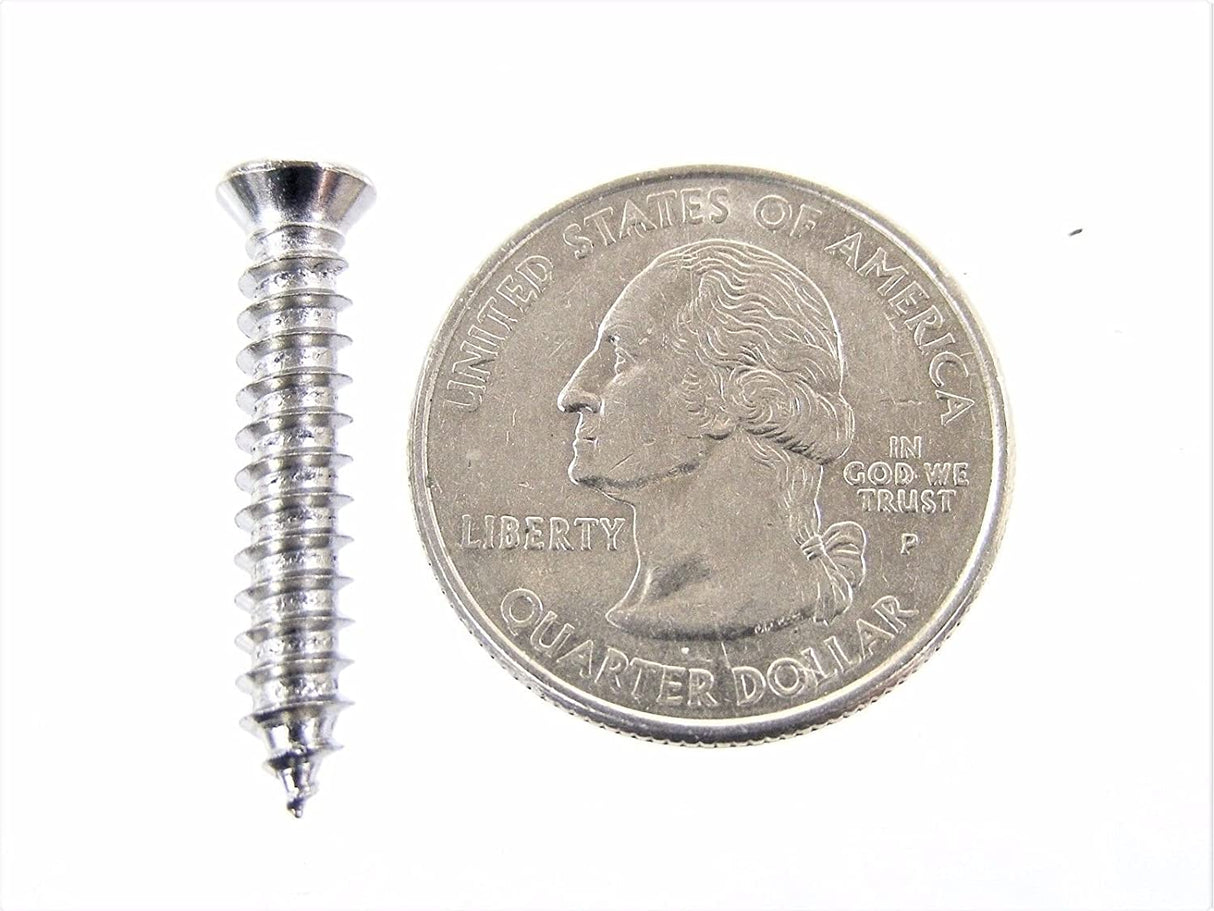 Chrome #10 Phillips Oval Head Screws- 1" to 1-3/4" Long- 25 Ea #2085 (2035-2038)