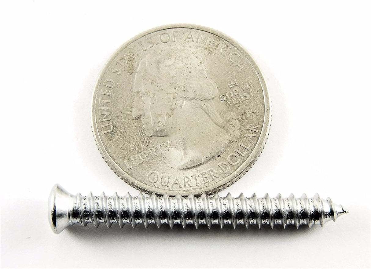 Chrome #10 Phillips Oval Head Screws- 1" to 1-3/4" Long- 25 Ea #2085 (2035-2038)