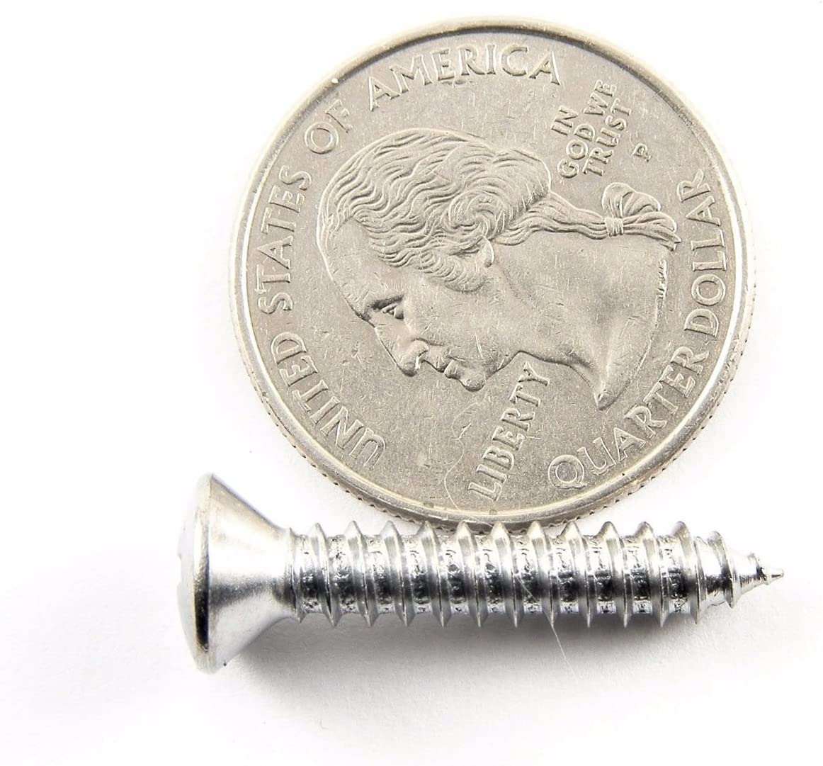 Chrome #10 Phillips Oval Head Screws 1" to 1-1/2" Long #2097 (2056-2058)