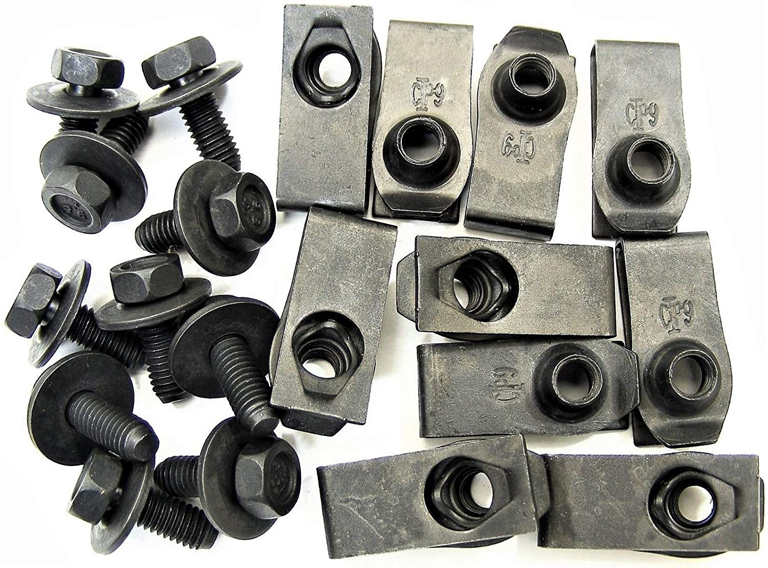 Body Bolts & U Nuts- M6-1.0mm X 16mm Long- 10mm Hex Qty-20 Pcs (1915/1...