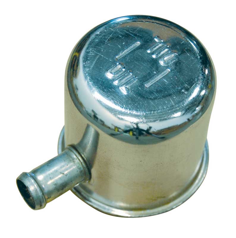 68-69 Mopar Oil Filler Breather Cap - Tall w/ 1 Hose Outlet (Chrome) #337-1068-C