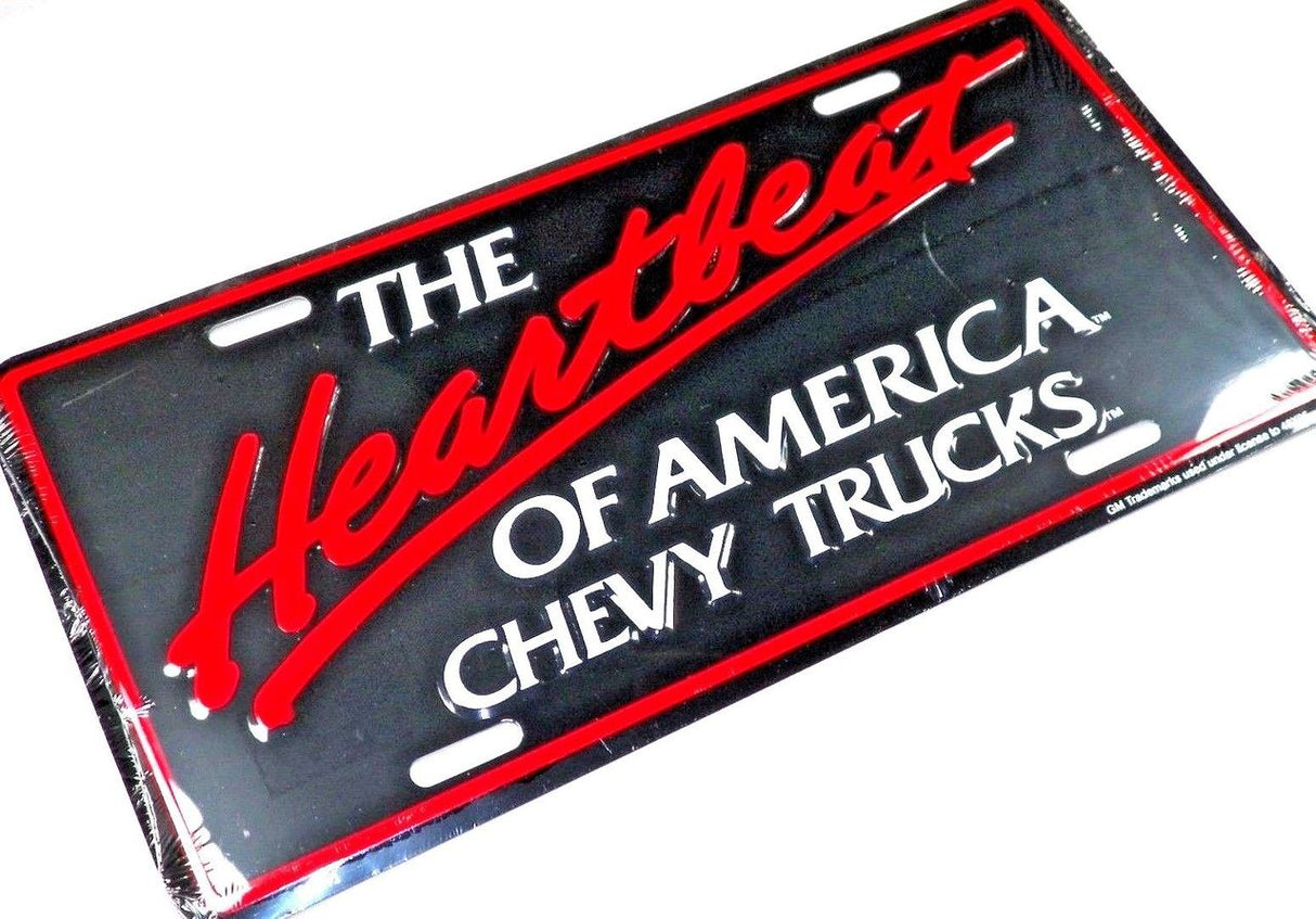 Classic Car License Plate The Heartbeat of America Chevy Trucks #1282