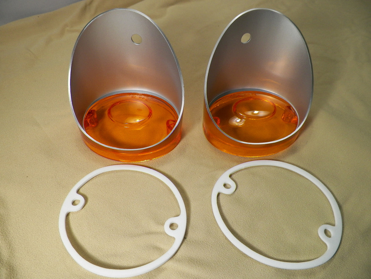 70-74 Challenger Park Lamp Lenses 70 Charger Licensed New Pair #1396