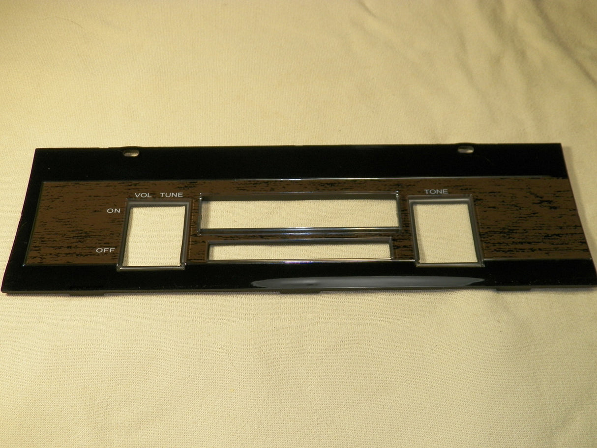 68 69 GTX Woodgrain Thumbwheel Radio Faceplate New Radio Trim Plate #1441