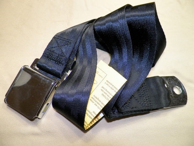 Seat Belt Aviation Style Lap Belt 75" Black #1448