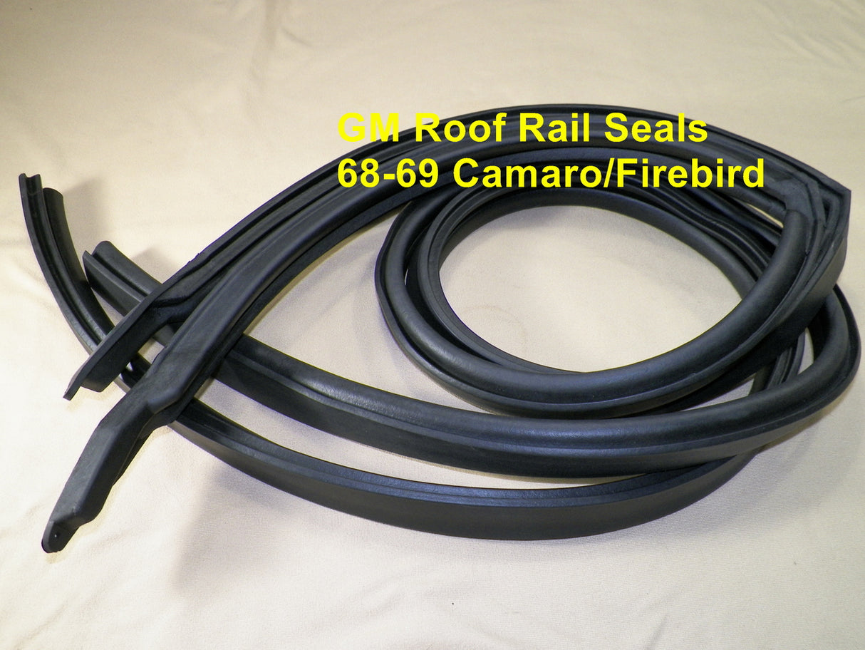 68 69 Camaro Firebird Roof Rail Weatherstrip Seals Hardtop Models New Pair #1522