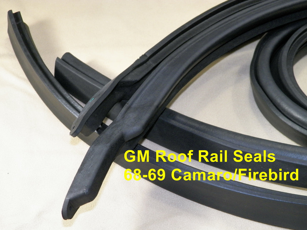 68 69 Camaro Firebird Roof Rail Weatherstrip Seals Hardtop Models New Pair #1522