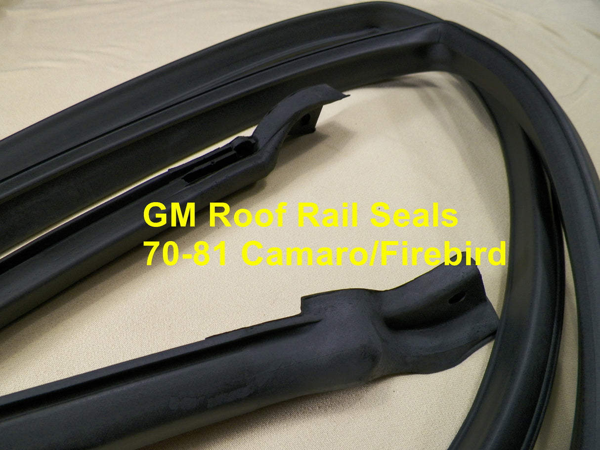 70-81 Camaro Firebird Roof Rail Weatherstrip Seals 2 DR Hardtop Models #1524