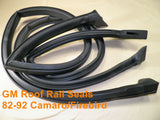 82-92 Camaro Firebird Roof Rail Weatherstrip Seals 2 Door Hardtop Models #1525