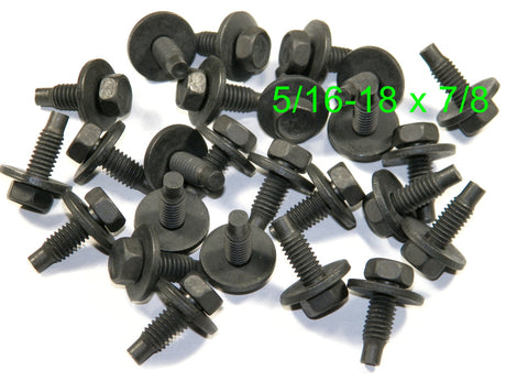 Mopar 5/16-18 x 7/8 Fender Bolts Dogpoint Style (25 Pack) #18