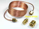 Copper Oil Line Kit For Mechanical Oil Gauge w/ Fittings 72" Oil Line Tubing Kit #104