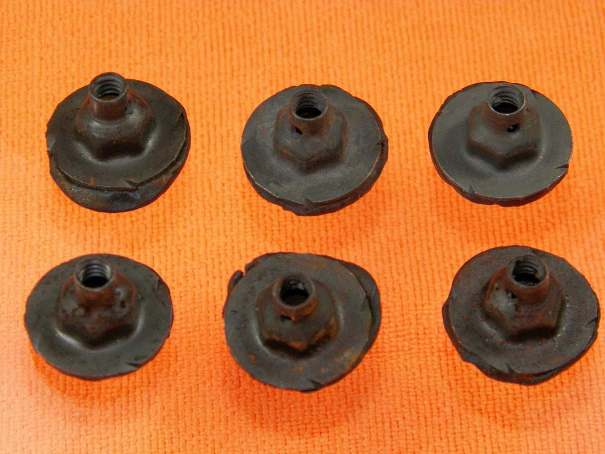 Mopar Quarter Extension Nuts 1/4-20 Flanged With Mastic Sealer (Qty-6) #1334Q