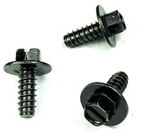 Black License Plate Screws #14 (1/4" x 5/8) Indented Hex Head (Qty=25) #1023