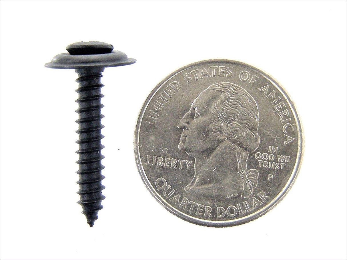 Black #8 Phillips Loose Washer Trim Screws- 5/8" to 1" Long- 75 Screws-(1978-1979-1071) #2067