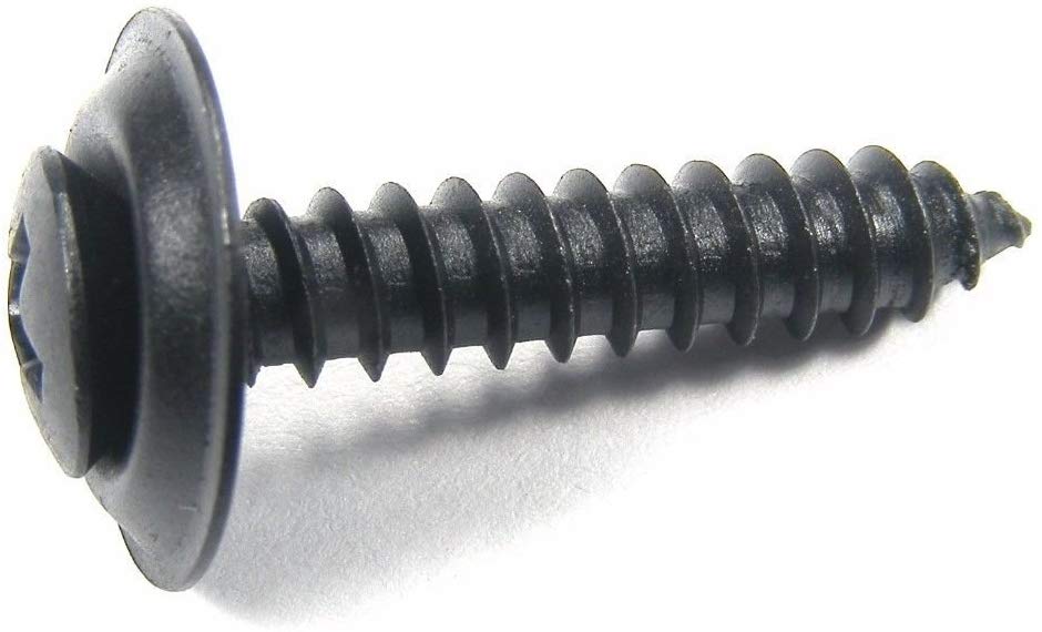 #10 x 1 Phillips Oval Head Loose Washer Black Trim Screws (Qty-25) #1072