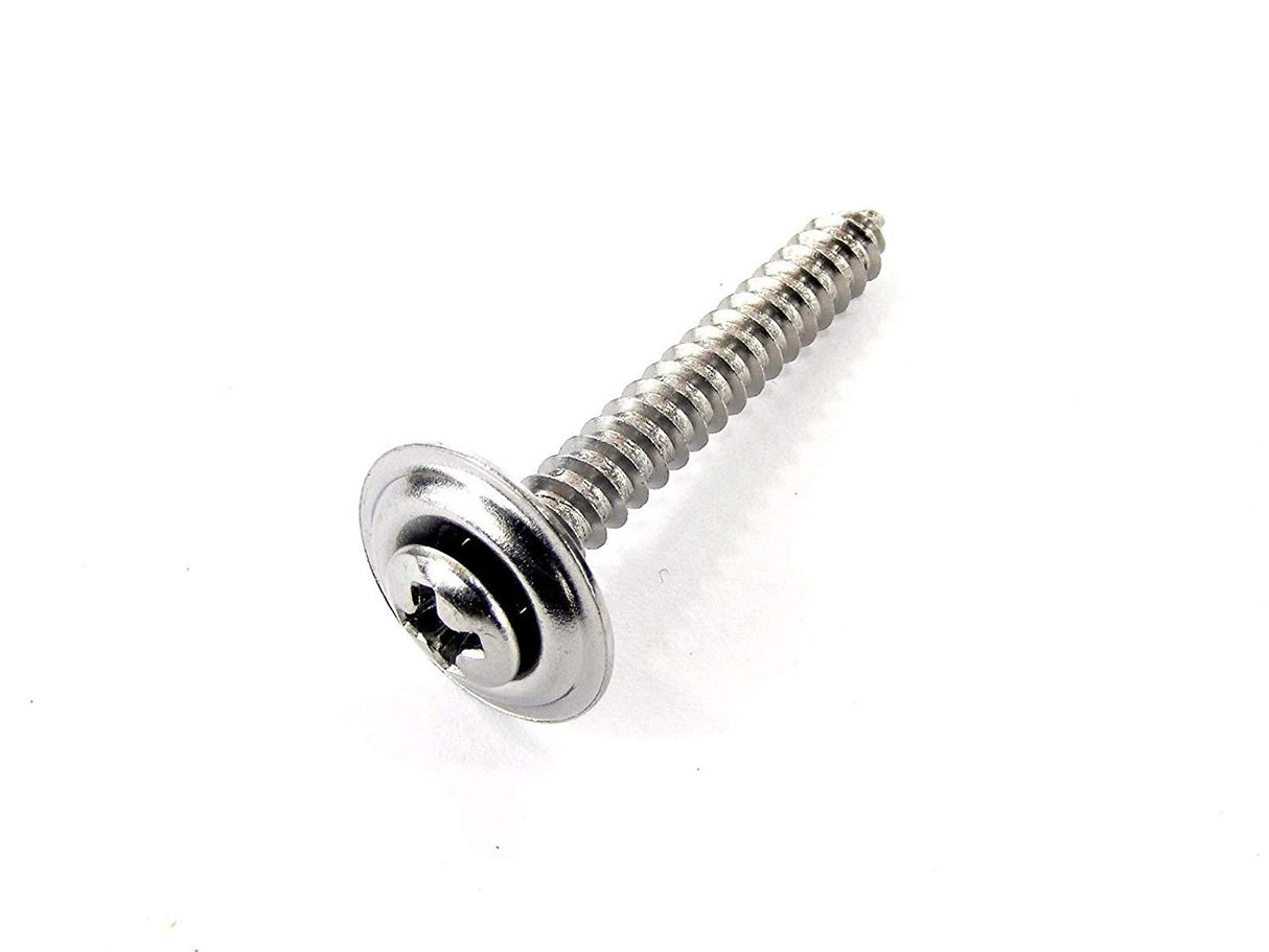 Chrome #8 X 1-1/4" Phillips Loose Washer Trim Screws GM Ford Mopar (Qty 25) #1074