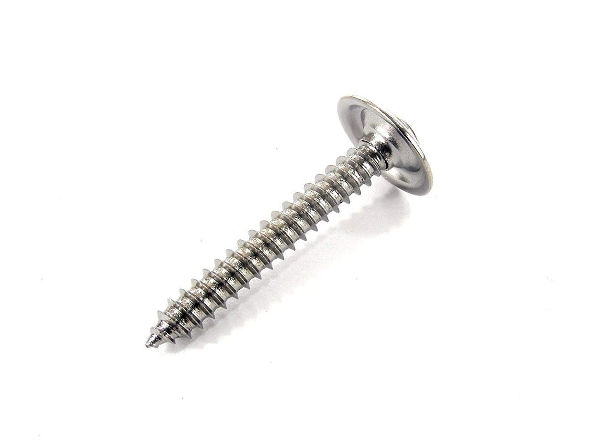 Chrome #8 X 1-1/4" Phillips Loose Washer Trim Screws GM Ford Mopar (Qty 25) #1074