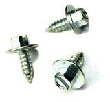 1/4-14 x 5/8 License Plate Screws 5/16 Hex Slotted Head (Qty-25) #1078