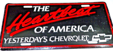 Classic Car License Plate The Heartbeat of America Yesterday's Chevrolet #1284