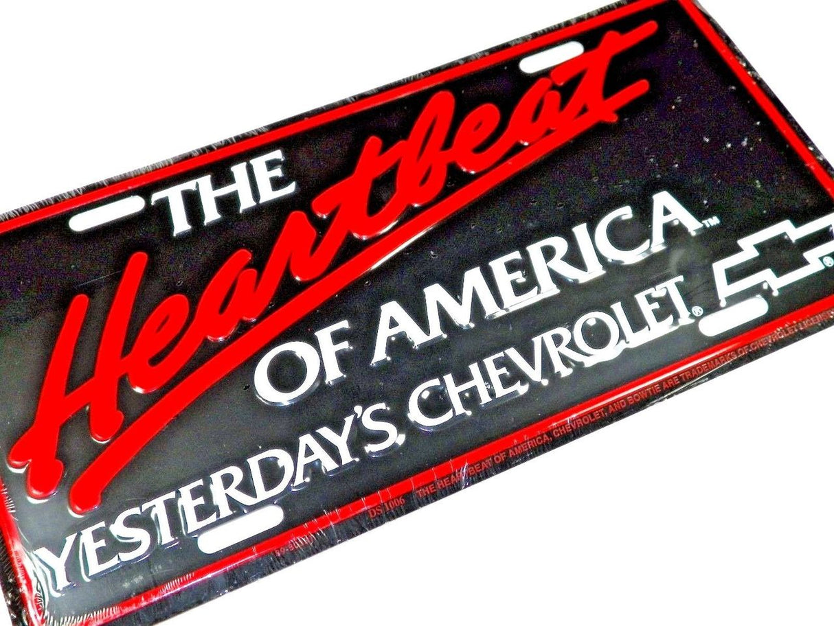 Classic Car License Plate The Heartbeat of America Yesterday's Chevrolet #1284