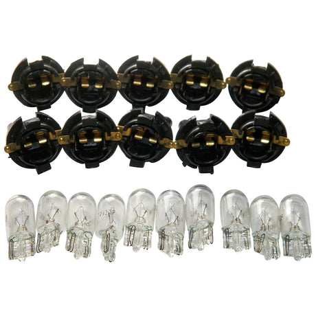 AMC 5/8" Dash Bulb Sockets With #194 Bulbs Qty-10 Sockets & 10 Bulbs #1565