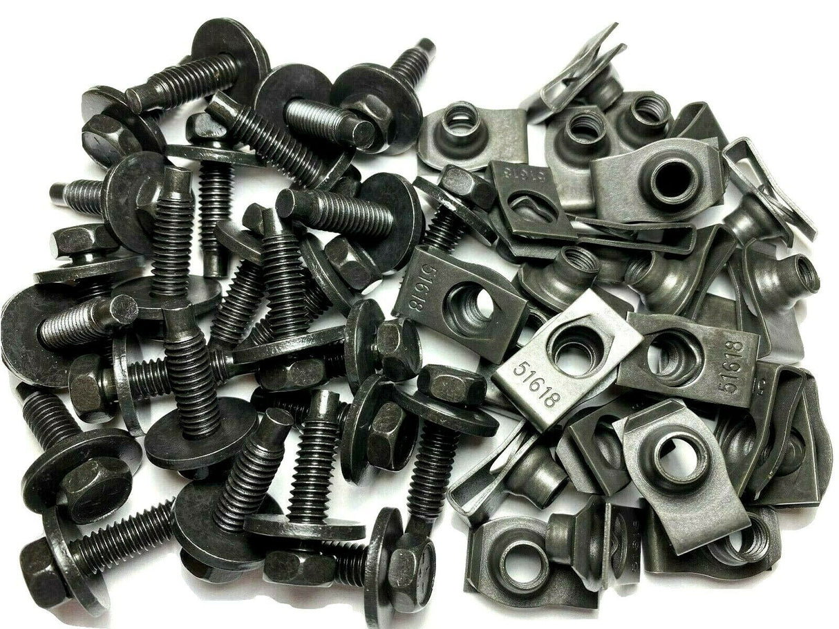 5/16 Body Bolts & Clips For Ford Lincoln Mercury (25 Each) #1590-F (858/19)