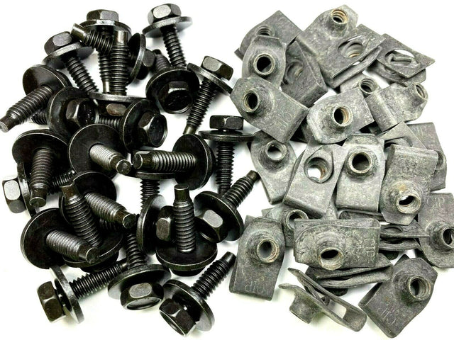 1/4 Body Bolts & Extruded U-Nut Clips 1/4-20 x 15/16 (25 Pcs Each) #1592 (78/79)