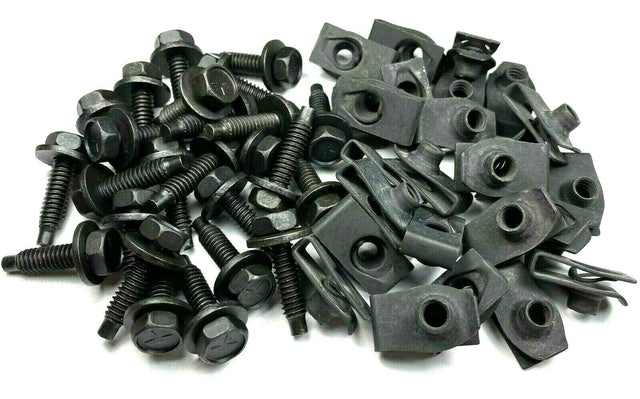 1/4" Body Bolts & Extruded U-Nut Clips 1/4-20 x 1" (Qty-25 Each) #1593 (675/79)