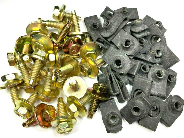 1/4" Body Bolts & Extruded U-Nut Clips (25 Each) #1594 (1356-79)