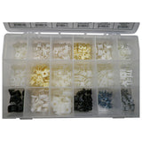 Grille & Headlamp Screw Grommet Assortment 18 Sizes (330 Pcs) Plastic Tray #1617