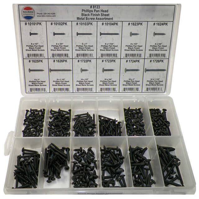 Phillips Pan Head Sheet Metal Screw Assortment 12 Sizes (420 Pcs) #1621