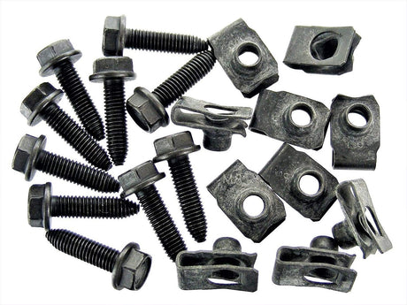 Metric Body Bolts & U-Nut Clips M8-1.25mm Thread 13mm Hex 10 Ea #1861(1898/1927)