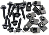 Body Bolts & U-Nut Clips M6-1.0mm x 35mm Long 10mm Hex 10 Each (1895/1928) #1874