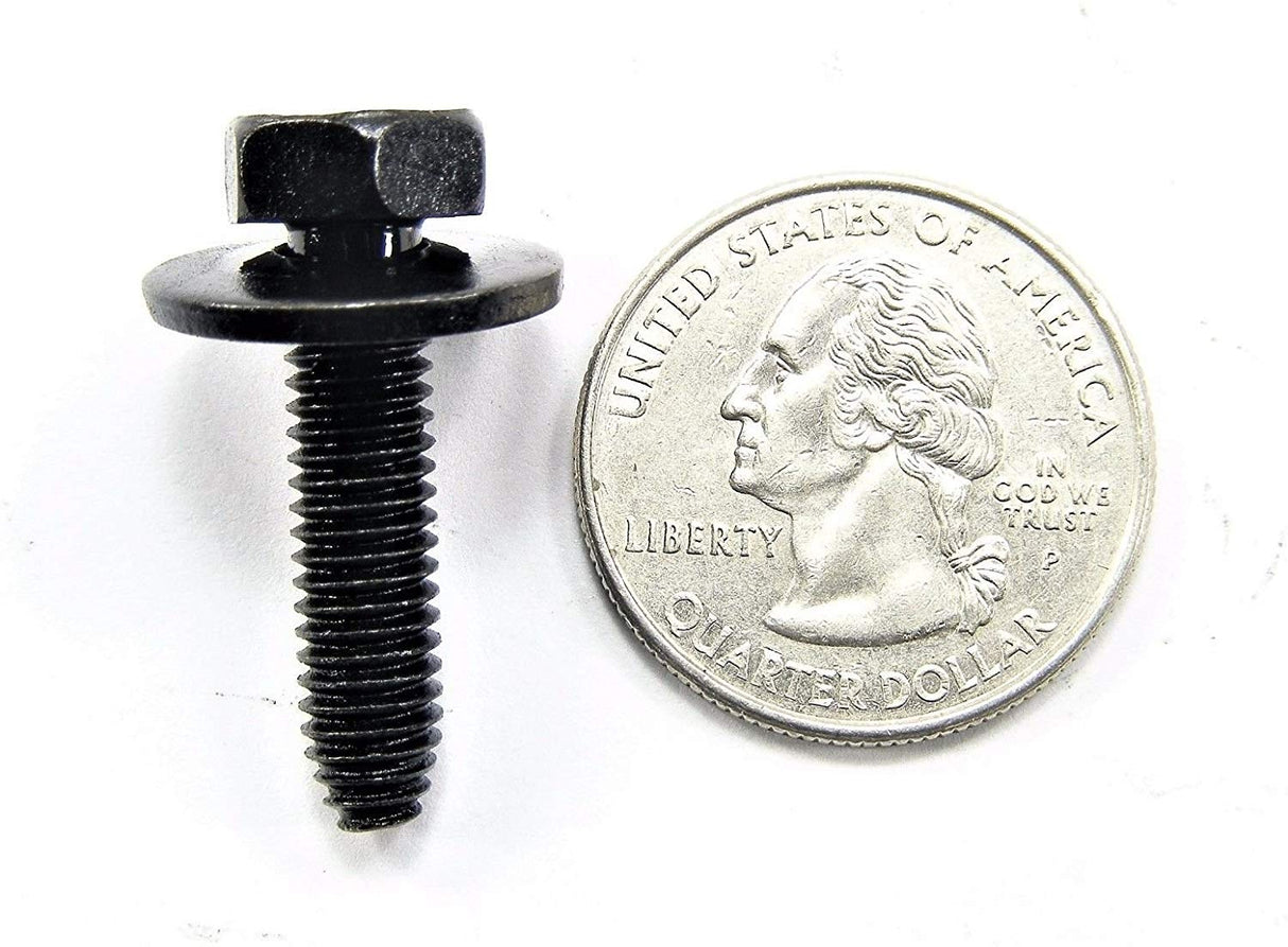 Body Bolts & Flange Nuts M6-1.0mm x 25mm Long 10mm Hex 10 Ea (1894/1924) #1853