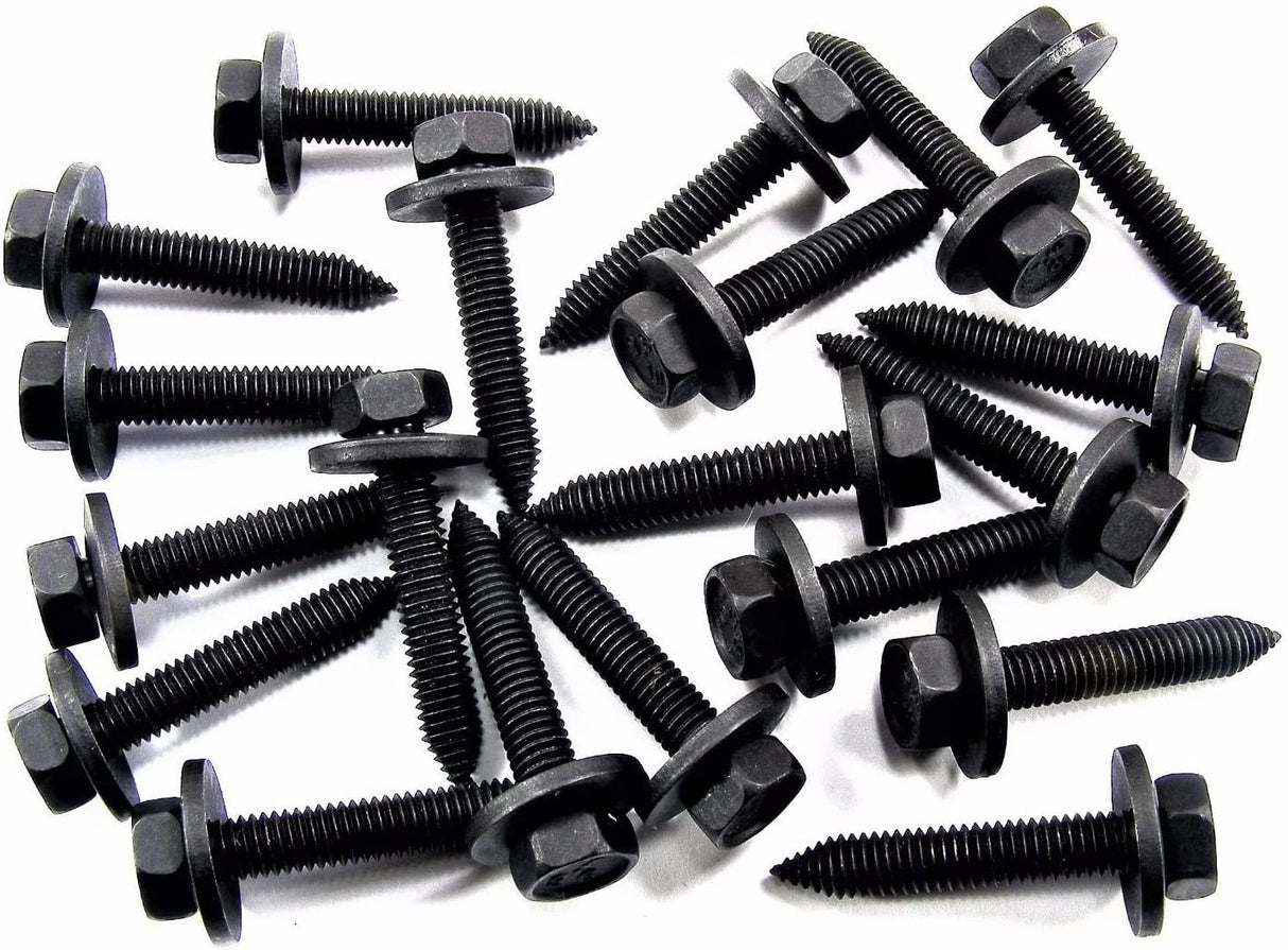 Metric Body Bolts- M6-1.0 x 35mm Long 10mm Hex 17mm Washer (Qty 20) #1895-20