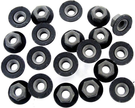 Metric Barbed Nuts M6-1.0 Thread 10mm Hex 16mm Washer (Qty-20) #1922-20