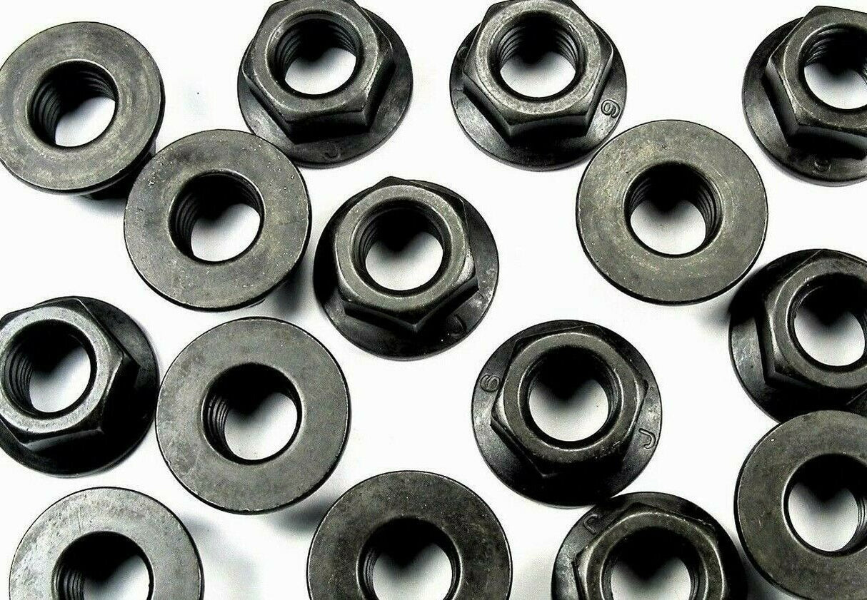 Metric Flange Nuts M10-1.5mm Thread- 15mm Hex- 21mm Flange (Qty-20) #1929-20