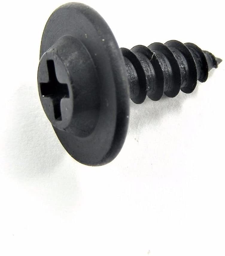 #10 x 1/2 Phillips Flat Top Black Trim Screws 1/2" Washer Head (Qty-25) #1937