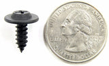 #10 x 1/2 Phillips Flat Top Black Trim Screws 1/2" Washer Head (Qty-25) #1937