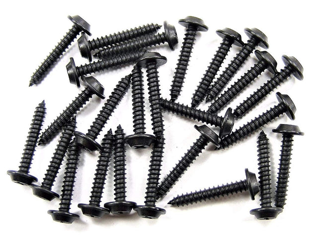 Black #8 x 1 Phillips Flat Top Trim Screws Fits Ford GM Mopar (Qty.25)- #1942