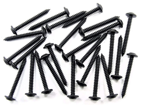 #8 x 1-1/2" Phillips Flat Top Black Trim Screws GM Ford Mopar (Qty-25) #1944