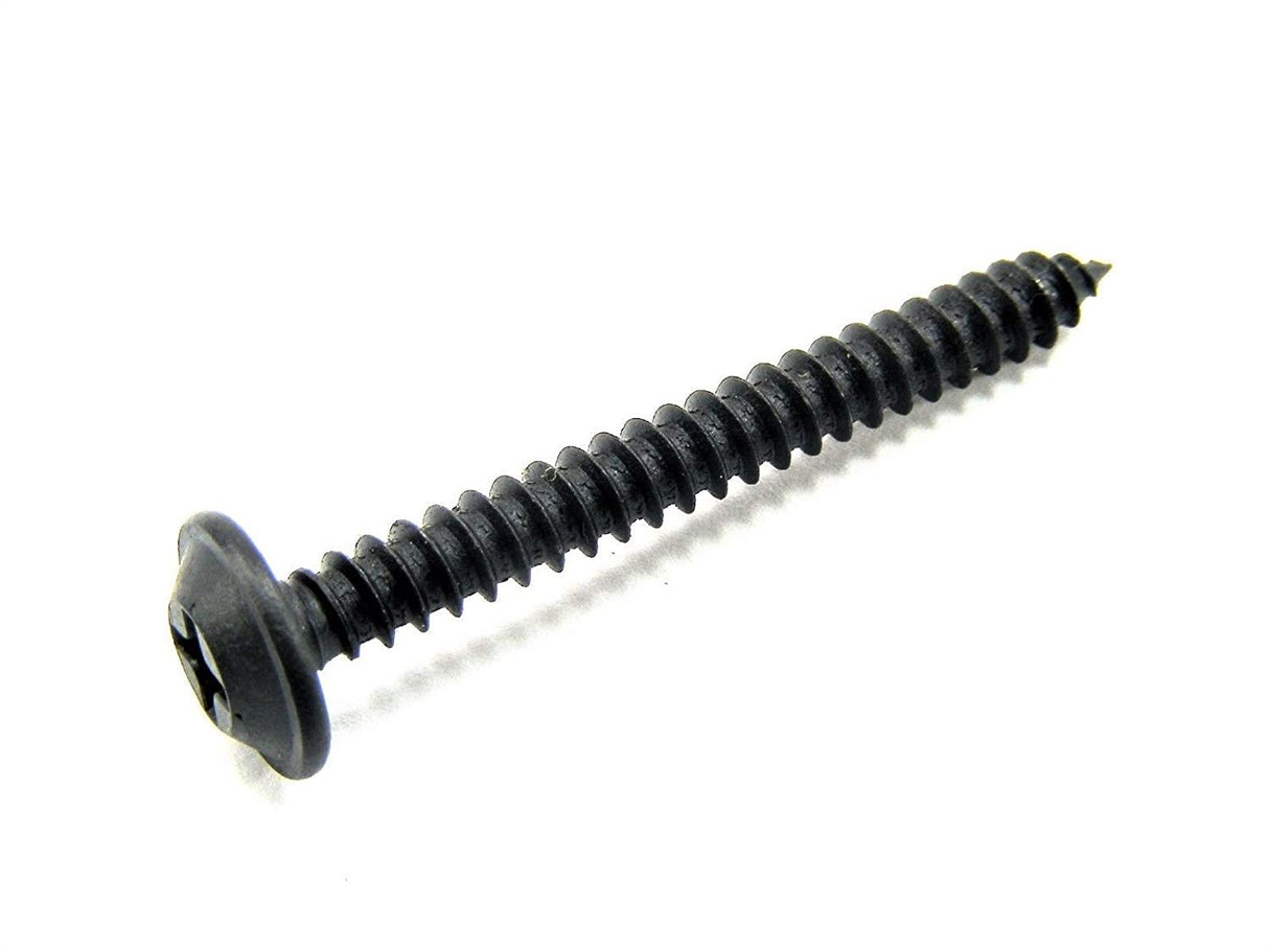 #8 x 1-1/2" Phillips Flat Top Black Trim Screws GM Ford Mopar (Qty-25) #1944