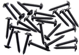 #10 x 1-1/4 Phillips Flat Top Black Trim Screws 15/32 Washer Head (Qty-25) #1948