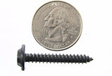 #10 x 1-1/4 Phillips Flat Top Black Trim Screws 15/32 Washer Head (Qty-25) #1948